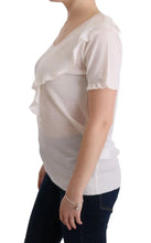White 100% Lana Wool Top Blouse T-shirt MARGHI LO'