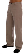 Beige Cotton Stretch Chinos Pants Dolce & Gabbana