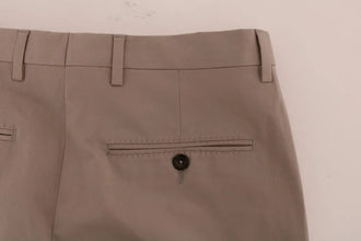 Beige Cotton Stretch Chinos Pants Dolce & Gabbana