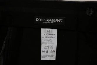 Gray Wool Striped Formal Pants Dolce & Gabbana