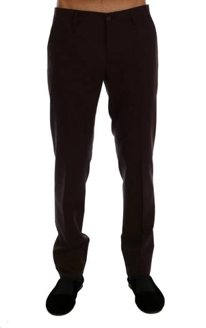 Purple Wool Stretch Formal Pants Dolce & Gabbana