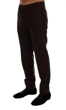 Purple Wool Stretch Formal Pants Dolce & Gabbana