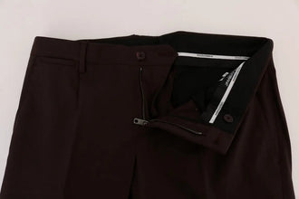 Purple Wool Stretch Formal Pants Dolce & Gabbana