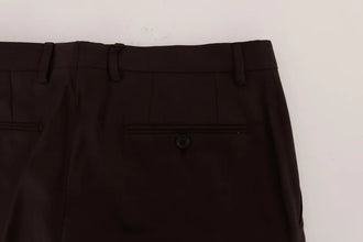 Purple Wool Stretch Formal Pants Dolce & Gabbana