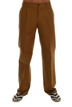 Brown Stretch Cotton Pants Dolce & Gabbana
