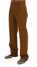 Brown Stretch Cotton Pants Dolce & Gabbana
