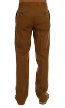 Brown Stretch Cotton Pants Dolce & Gabbana