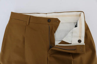 Brown Stretch Cotton Pants Dolce & Gabbana