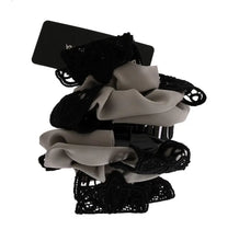Gray Silk Black Lace Hair Claw Dolce & Gabbana