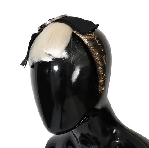 Black Crystal White Diadem Headband Dolce & Gabbana