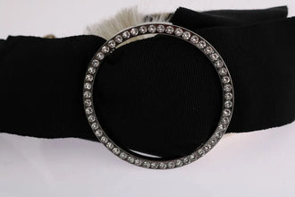 Black Crystal White Diadem Headband Dolce & Gabbana