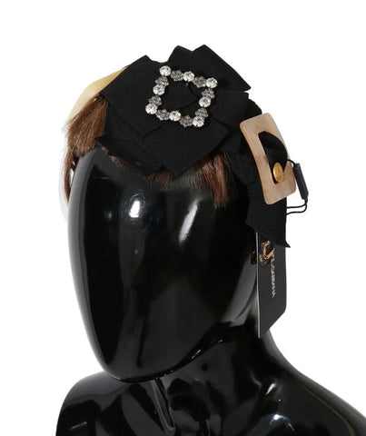 Clear Crystal Brown Hair Headband Dolce & Gabbana