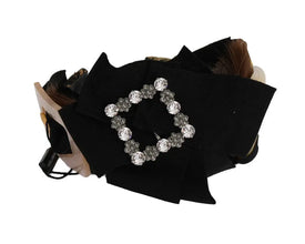 Clear Crystal Brown Hair Headband Dolce & Gabbana