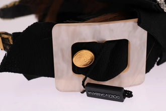 Clear Crystal Brown Hair Headband Dolce & Gabbana