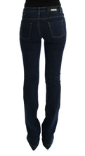 Blue Cotton Bootcut Flared Jeans Costume National