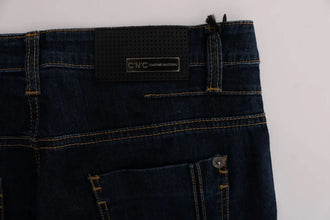 Blue Cotton Bootcut Flared Jeans Costume National