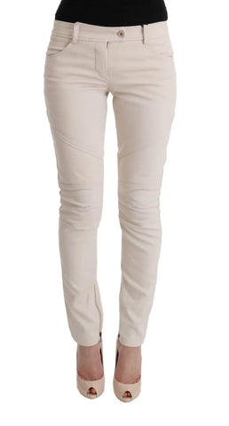 White Slim Fit Casual Jeans Ermanno Scervino