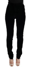 Black Velvet Slim Fit Pants Ermanno Scervino
