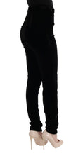 Black Velvet Slim Fit Pants Ermanno Scervino