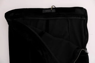Black Velvet Slim Fit Pants Ermanno Scervino