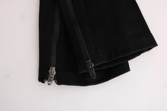 Black Cotton Slim Fit Casual Pants Ermanno Scervino