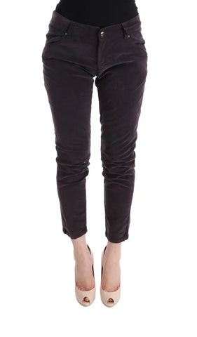 Brown Cotton Cropped Casual Pants Ermanno Scervino