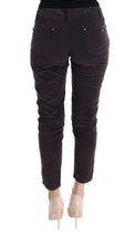 Brown Cotton Cropped Casual Pants Ermanno Scervino
