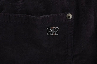 Brown Cotton Cropped Casual Pants Ermanno Scervino