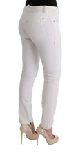 White Cotton Slim Fit Casual Pants Ermanno Scervino