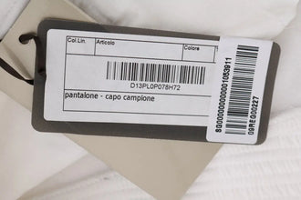 White Cotton Slim Fit Casual Pants Ermanno Scervino