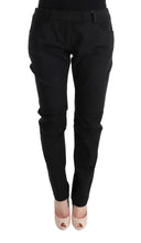 Black Cotton Slim Fit Casual Pants Ermanno Scervino