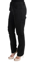Black Cotton Slim Fit Casual Pants Ermanno Scervino