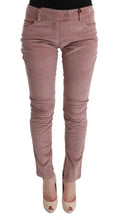 Pink Velvet Cropped Casual Pants Ermanno Scervino