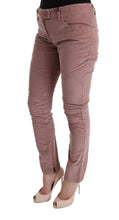 Pink Velvet Cropped Casual Pants Ermanno Scervino