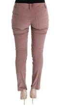 Pink Velvet Cropped Casual Pants Ermanno Scervino