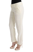 White Cotton Regular Fit Casual Pants Ermanno Scervino