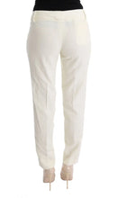 White Cotton Regular Fit Casual Pants Ermanno Scervino
