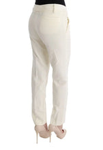 White Cotton Regular Fit Casual Pants Ermanno Scervino