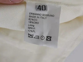 White Cotton Regular Fit Casual Pants Ermanno Scervino