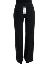 Black Viscose Flare Bootcut Pants Ermanno Scervino