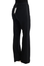 Black Viscose Flare Bootcut Pants Ermanno Scervino