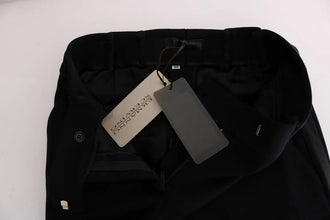 Black Viscose Flare Bootcut Pants Ermanno Scervino