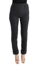 Gray Virgin Wool Skinny Casual Pants Ermanno Scervino