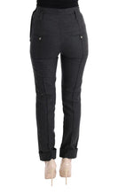 Gray Virgin Wool Skinny Casual Pants Ermanno Scervino