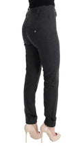 Gray Virgin Wool Skinny Casual Pants Ermanno Scervino