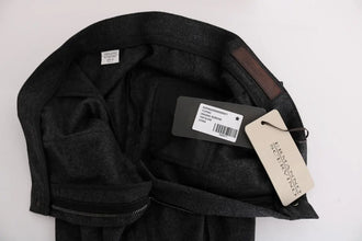 Gray Virgin Wool Skinny Casual Pants Ermanno Scervino