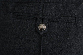 Gray Virgin Wool Skinny Casual Pants Ermanno Scervino