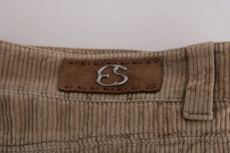 Beige Cotton Velvet Regular Fit Pants Ermanno Scervino