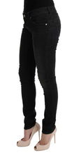 Black Denim Cotton Bottoms Slim Fit Jeans Acht