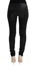 Black Denim Cotton Bottoms Slim Fit Jeans Acht